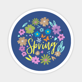 Spring Flowers Season Magnet